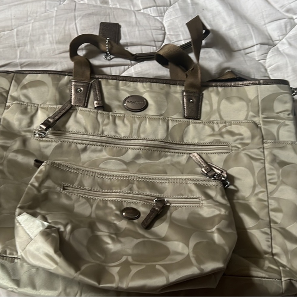 Coach Diaper Bag with Makeup Bag - Picture 2 of 4